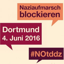 Aufkleber zum Nottd in Dortmund am 4. Juni 2016